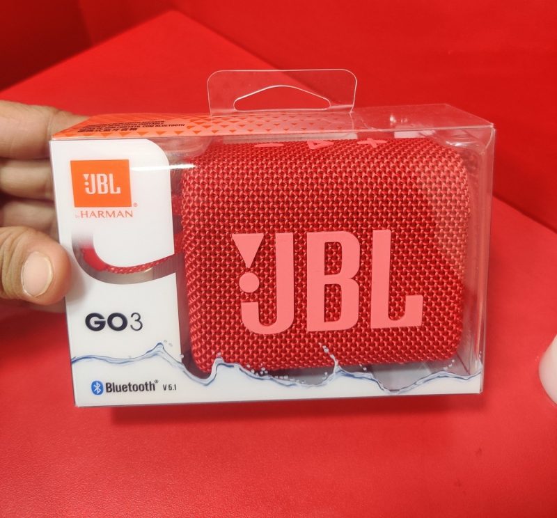JBL GO3 Portable Bluetooth Speaker (IP67 Waterproof) – Red Color - Image 2