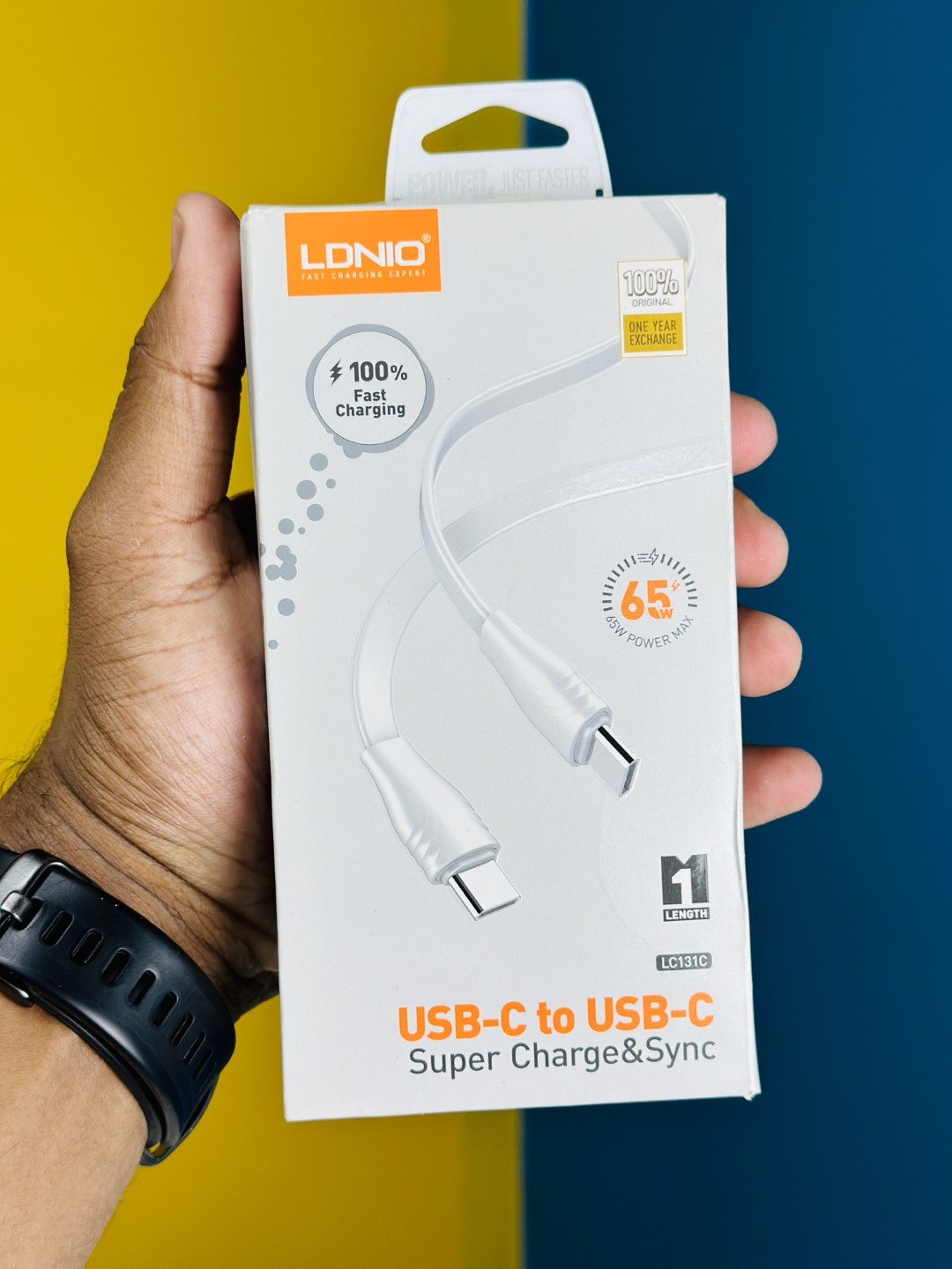 LDNIO LC131C USB-C TO USB-C 65W Fast Charging Data Cable 1M - Image 3