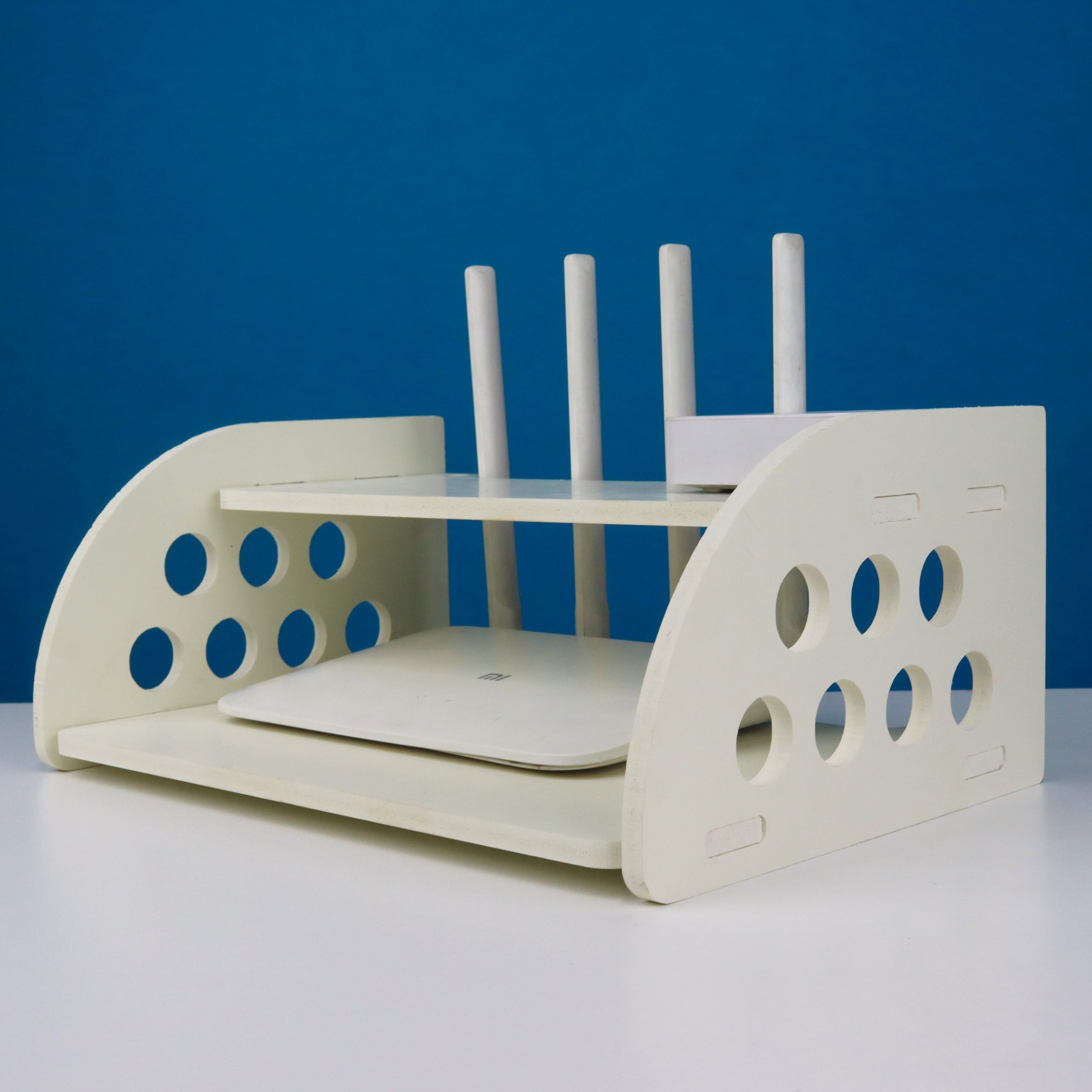 Router Stand Round Cut Design Router Stand – Round Cut New Design – White Color - Image 3