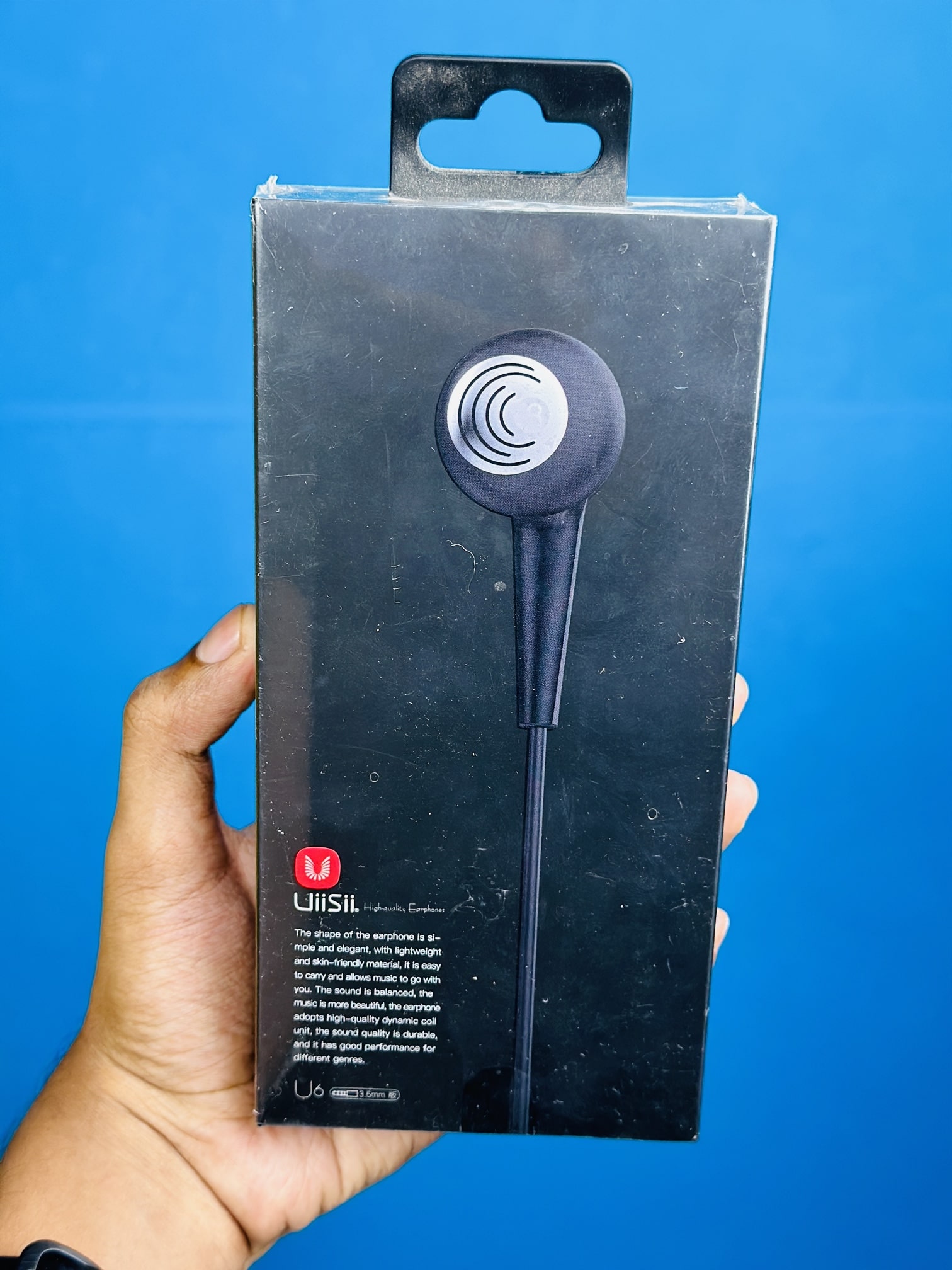 UiiSii U6 3.5mm Headphone With Mic-Black - Image 4