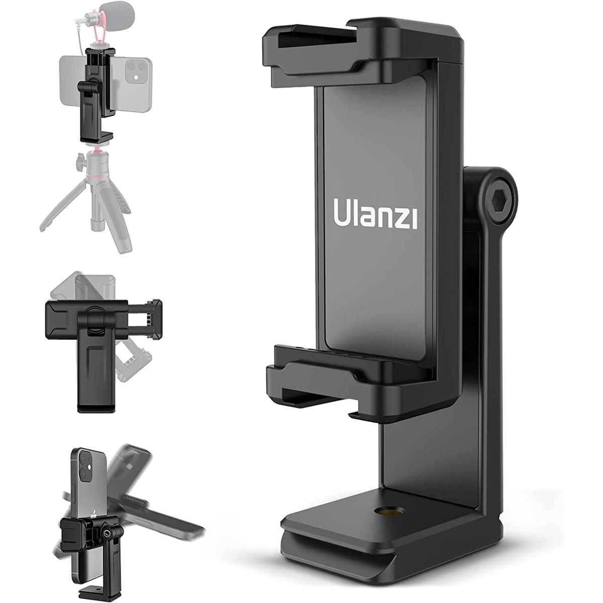 Ulanzi ST-22 360º Rotatable And Tiltable Mobile Holder Only With Double Cold Shoe Mount - Image 3