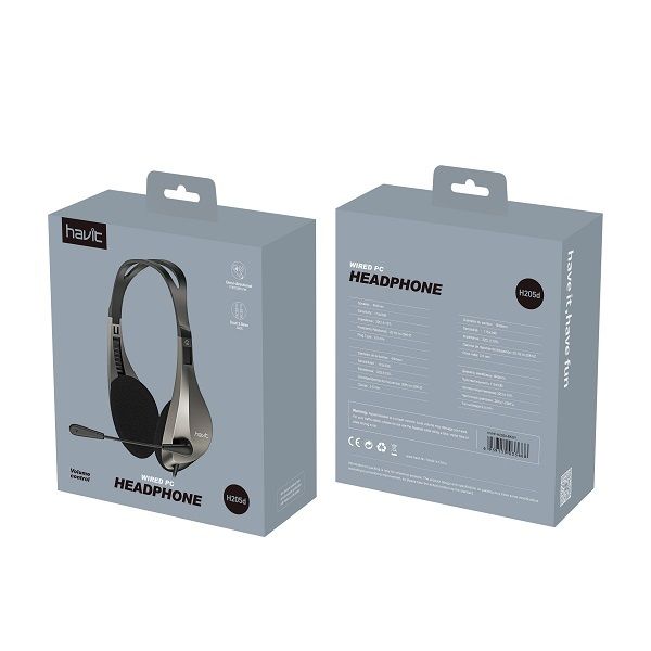 Havit H205d 3.5mm Double Plug Stereo With Mic Headset – 1 Year Warranty - Image 2