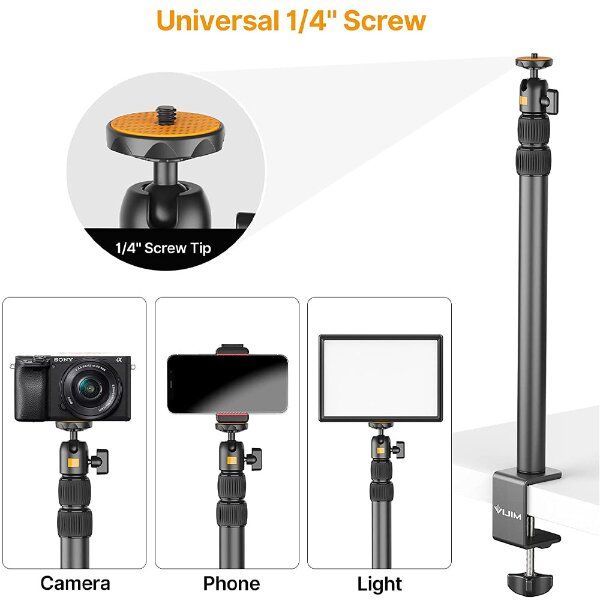 Overhead Desk Mount Stand for DSLR, DSLR & Ring Lights (Ulanzi VIJIM-LS02) - Image 5